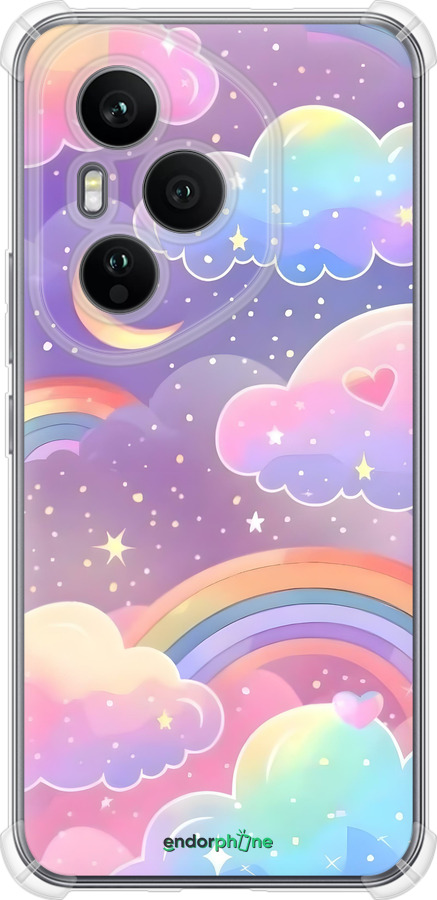 Силикон с усиленными углами чехол Облака и радуга для Huawei Honor 400 PRO 5G - 6312sp-4036 изображение 