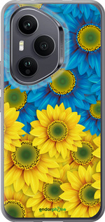 Силиконовый чехол Жёлто-голубые цветы для Huawei Honor 400 PRO 5G - 1048u-4036 изображение 