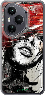 Силиконовый чехол Лицо девушки для Huawei Honor 400 PRO 5G - 1162u-4036 изображение 