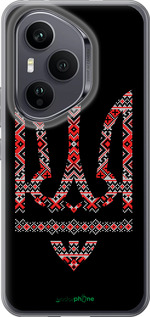 Силиконовый чехол Герб - вышиванка на черном фоне для Huawei Honor 400 PRO 5G - 1196u-4036 изображение 