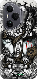 Силіконовий чехол Тату Вікінг для Huawei Honor 400 PRO 5G - 4098u-4036 изображение 