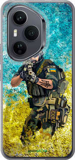 Силиконовый чехол Воин ЗСУ для Huawei Honor 400 PRO 5G - 5311u-4036 изображение 