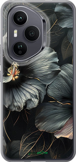 Силиконовый чехол Черные цветы для Huawei Honor 400 PRO 5G - 6031u-4036 изображение 