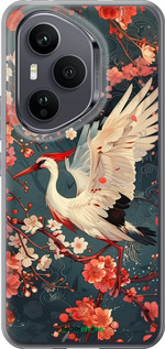 Силиконовый чехол Сакура и аист для Huawei Honor 400 PRO 5G - 6108u-4036 изображение 
