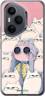 Силиконовый чехол Малышка с котами для Huawei Honor 400 PRO 5G - 6295u-4036 изображение 