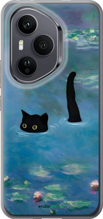 Силиконовый чехол С изображением кота и водяной лилии Monet для Huawei Honor 400 PRO 5G - 6519u-4036 изображение 