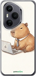 Силиконовый чехол Funny Capybara CEO Working для Huawei Honor 400 PRO 5G - 6777u-4036 изображение 