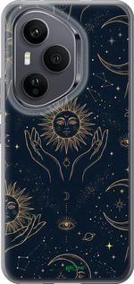 Силиконовый чехол Celestial Harmony: Sun & Moon Gold Mystic Pattern для Huawei Honor 400 PRO 5G - 6778u-4036 изображение 