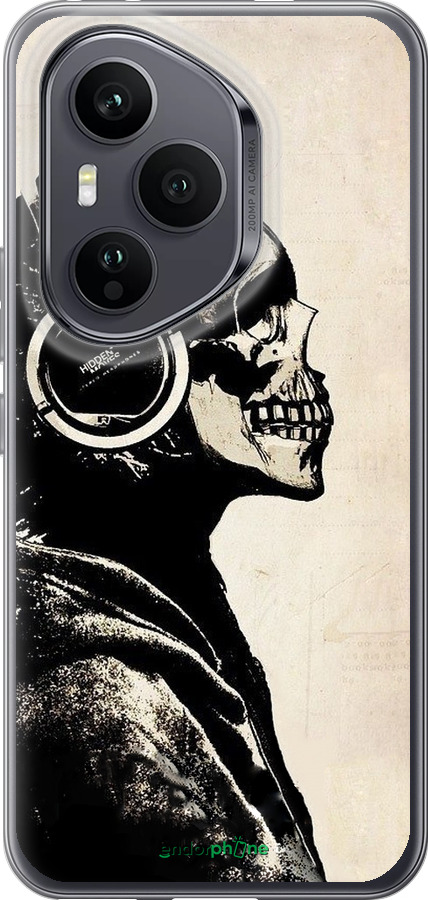 Силиконовый чехол Скелет-меломан v2 для Huawei Honor 400 PRO 5G - 1200u-4036 изображение 