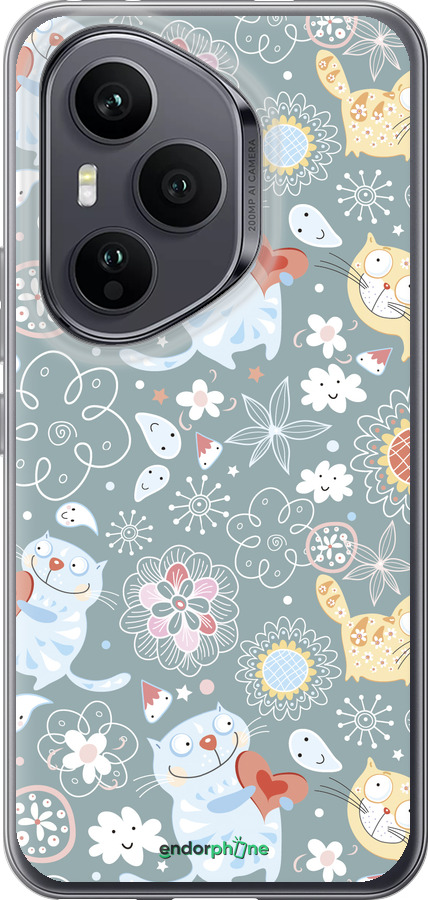 Силиконовый чехол Котята v3 для Huawei Honor 400 PRO 5G - 1223u-4036 изображение 