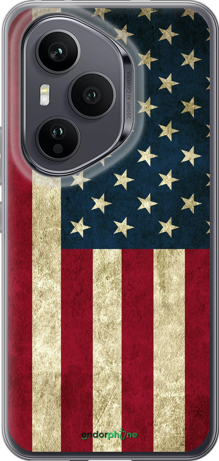 Силиконовый чехол Флаг США для Huawei Honor 400 PRO 5G - 395u-4036 изображение 