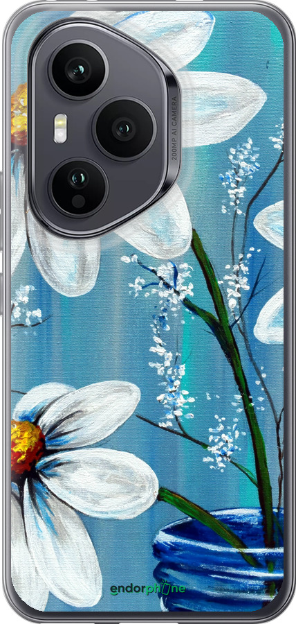 Силіконовий чехол Красиві арт-ромашки для Huawei Honor 400 PRO 5G - 4031u-4036 изображение 