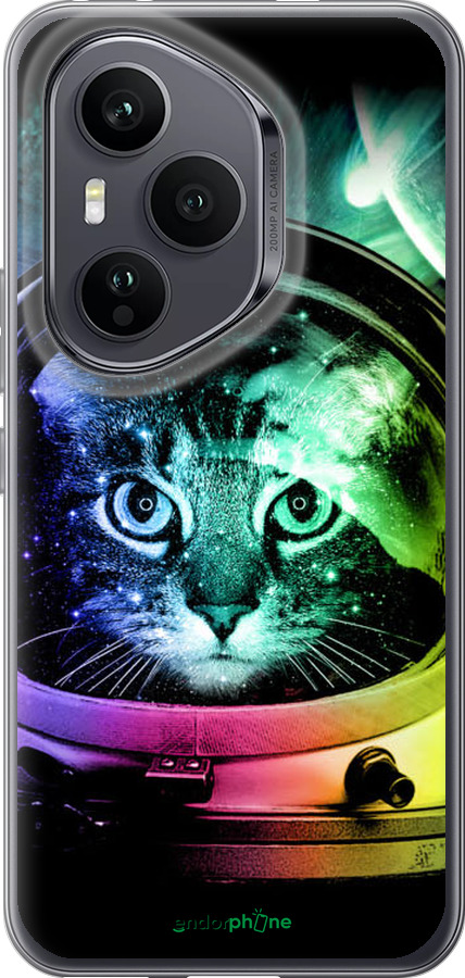 Силиконовый чехол Кот-астронавт для Huawei Honor 400 PRO 5G - 4154u-4036 изображение 