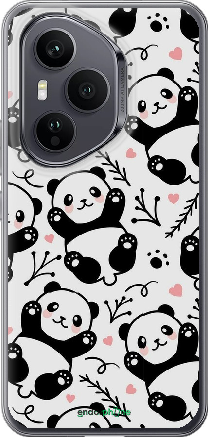 Силиконовый чехол Панды для Huawei Honor 400 PRO 5G - 4318u-4036 изображение 