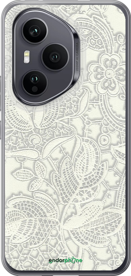 Силиконовый чехол Белое кружево для Huawei Honor 400 PRO 5G - 4383u-4036 изображение 