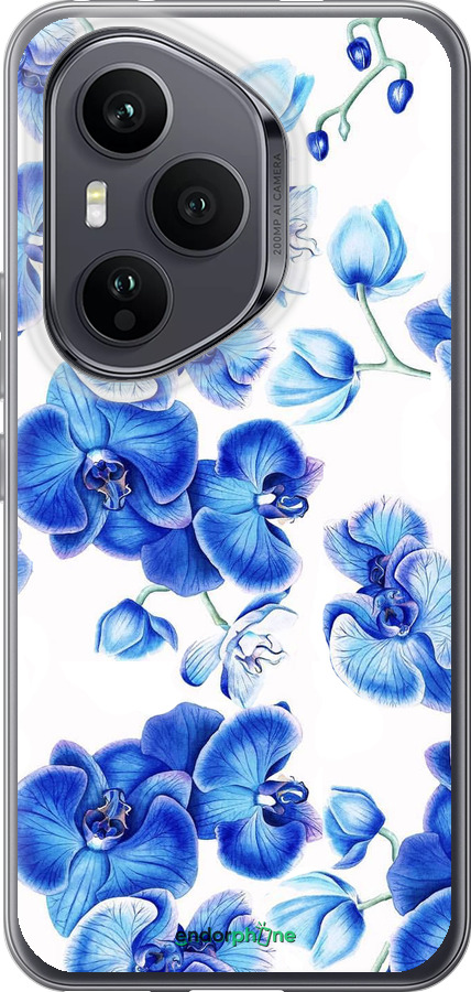 Силиконовый чехол Голубые орхидеи для Huawei Honor 400 PRO 5G - 4406u-4036 изображение 