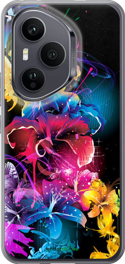 Силиконовый чехол Абстрактные цветы для Huawei Honor 400 PRO 5G - 511u-4036 изображение 