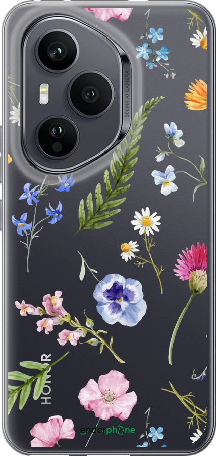 Силиконовый чехол Цветочный фон v2 для Huawei Honor 400 PRO 5G - 5472u-4036 изображение 