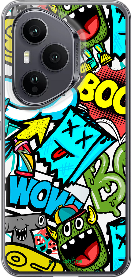 Силиконовый чехол Стикеры v4 для Huawei Honor 400 PRO 5G - 5508u-4036 изображение 