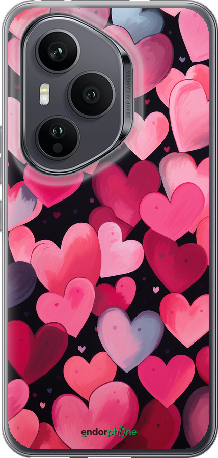 Силиконовый чехол Сердечки 4 для Huawei Honor 400 PRO 5G - 5662u-4036 изображение 