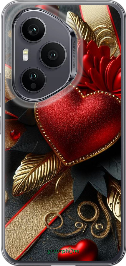 Силиконовый чехол Сердечки v2 для Huawei Honor 400 PRO 5G - 5832u-4036 изображение 