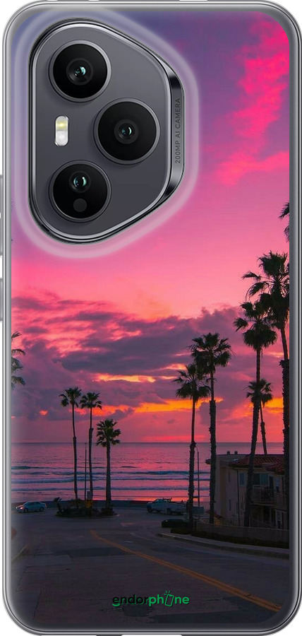 Силиконовый чехол Пальмы для Huawei Honor 400 PRO 5G - 5873u-4036 изображение 