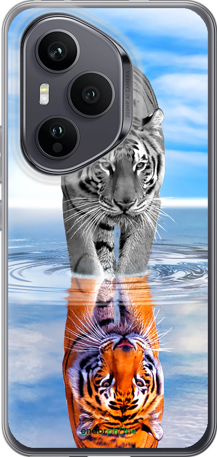 Силиконовый чехол Тигр для Huawei Honor 400 PRO 5G - 6016u-4036 изображение 