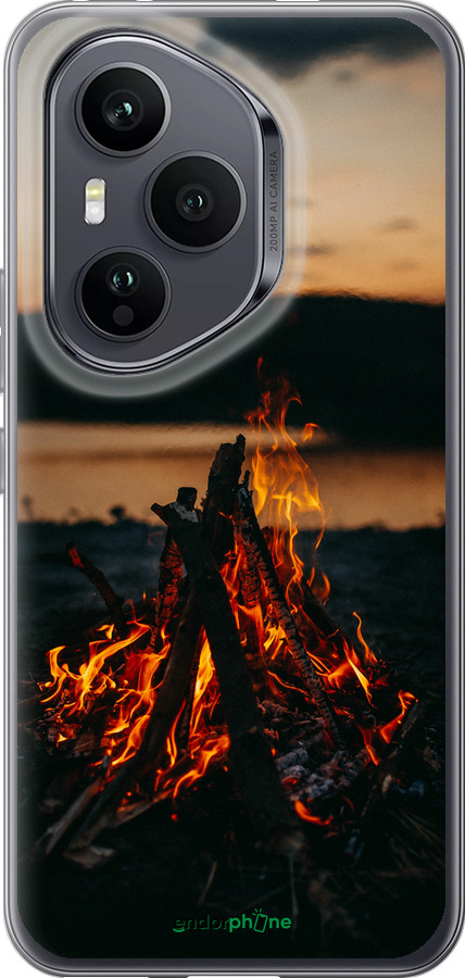 Силиконовый чехол Огонь для Huawei Honor 400 PRO 5G - 6021u-4036 изображение 