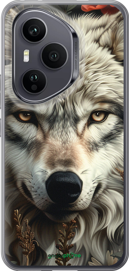 Силиконовый чехол Волчий взгляд для Huawei Honor 400 PRO 5G - 6066u-4036 изображение 