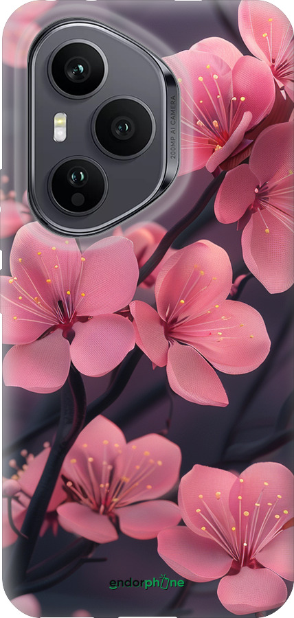 Силіконовий чехол Пурпурова сакура для Huawei Honor 400 PRO 5G - 6075u-4036 изображение 