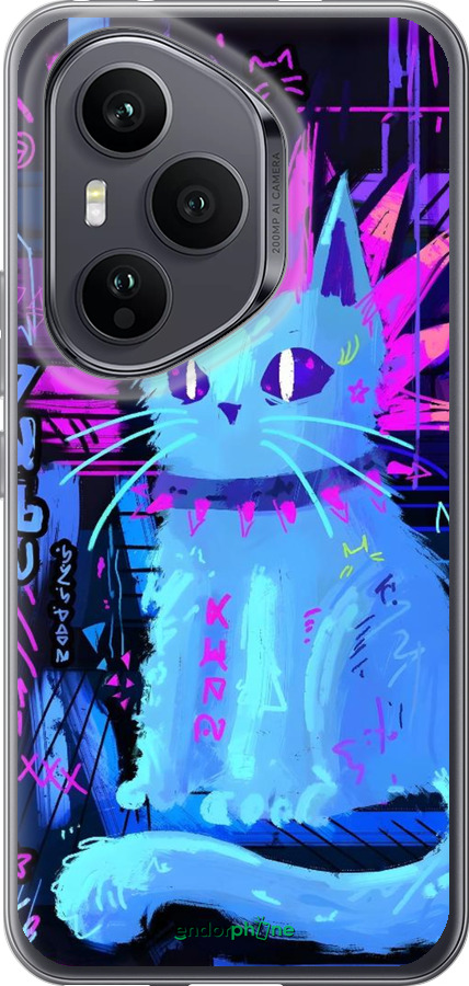 Силиконовый чехол Кот панк для Huawei Honor 400 PRO 5G - 6311u-4036 изображение 