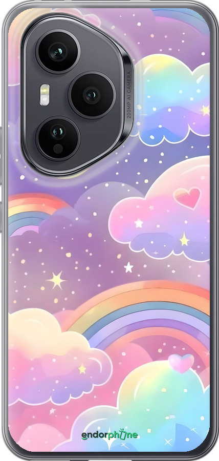 Силиконовый чехол Облака и радуга для Huawei Honor 400 PRO 5G - 6312u-4036 изображение 