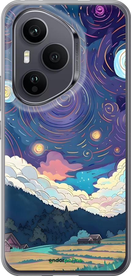 Силиконовый чехол Креативный арт для Huawei Honor 400 PRO 5G - 6322u-4036 изображение 