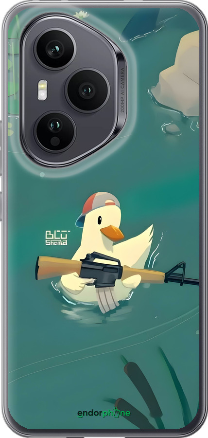 Силиконовый чехол Уточка с автоматом для Huawei Honor 400 PRO 5G - 6356u-4036 изображение 