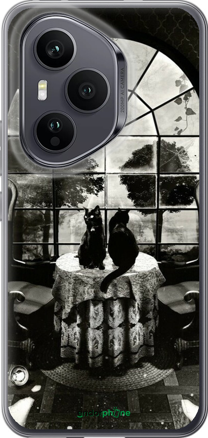 Силиконовый чехол Череп и коты для Huawei Honor 400 PRO 5G - 6432u-4036 изображение 