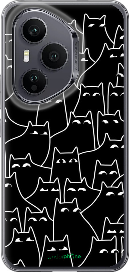 Силиконовый чехол С изображением кошек для Huawei Honor 400 PRO 5G - 6470u-4036 изображение 