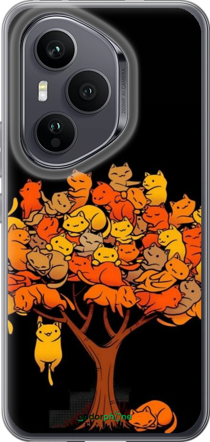 Силиконовый чехол Дерево и котики для Huawei Honor 400 PRO 5G - 6516u-4036 изображение 