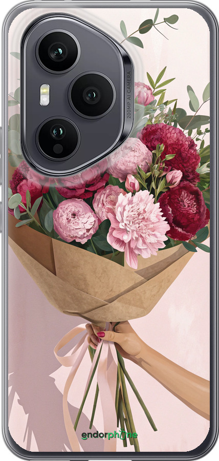 Силиконовый чехол Пионы 1 для Huawei Honor 400 PRO 5G - 6705u-4036 изображение 