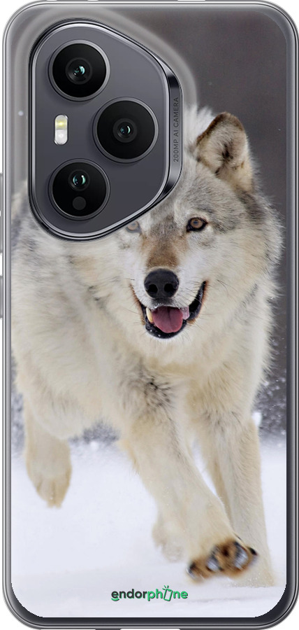 Силиконовый чехол Бегущий волк для Huawei Honor 400 PRO 5G - 826u-4036 изображение 