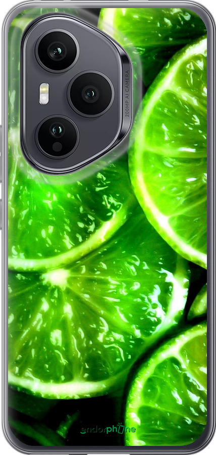 Силиконовый чехол Зелёные дольки лимона для Huawei Honor 400 PRO 5G - 852u-4036 изображение 