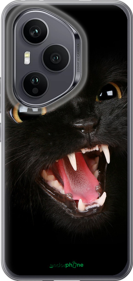 Силиконовый чехол Чёрная кошка для Huawei Honor 400 PRO 5G - 932u-4036 изображение 