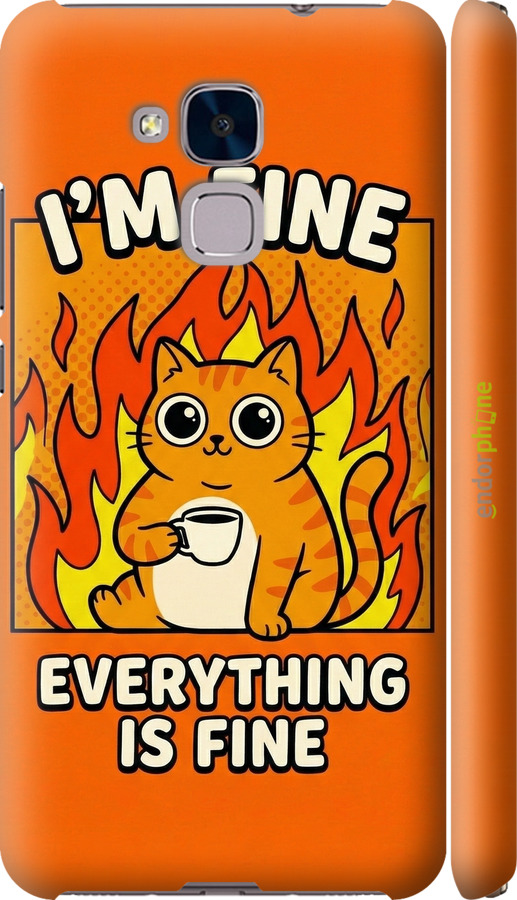 3D пластиковый матовый чехол Funny Cat для Huawei GT3 - 6786m-472 изображение 