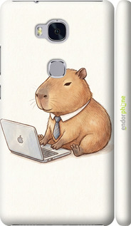 3D пластиковый матовый чехол 'Funny Capybara CEO Working' для Huawei Honor 5X изображение 1