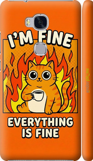 3D пластиковый матовый чехол 'Funny Cat' для Huawei Honor 5X изображение 5