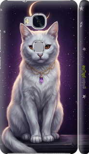 3D пластиковый матовый чехол Mystic White Cat Gothic Dark Purple Gold для Huawei Honor 5X - 6805m-176 изображение 