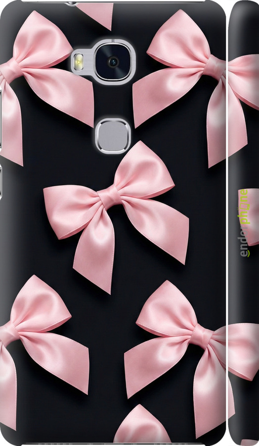 3D пластиковый матовый чехол Coquette Ribbons Dark Coquette для Huawei Honor 5X - 6767m-176 изображение 