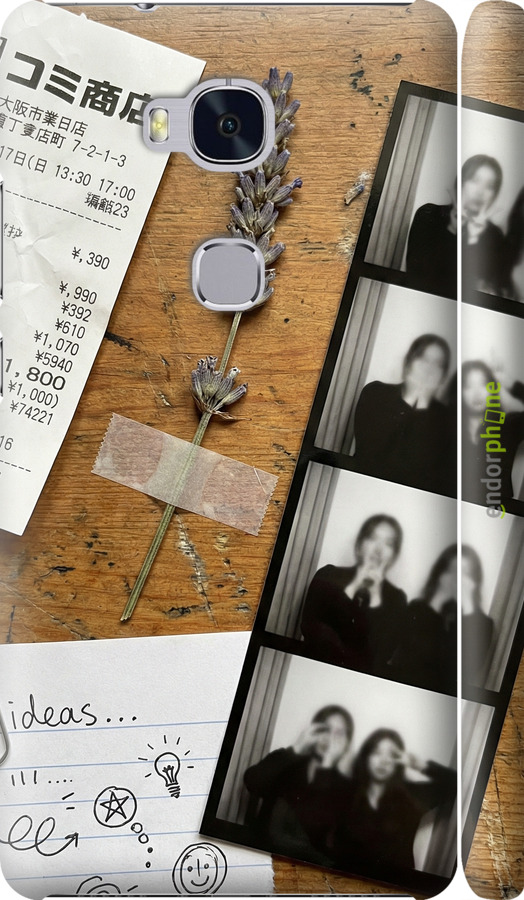 3D пластиковый матовый чехол Aesthetic Scrapbook Collage для Huawei Honor 5X - 6773m-176 изображение 