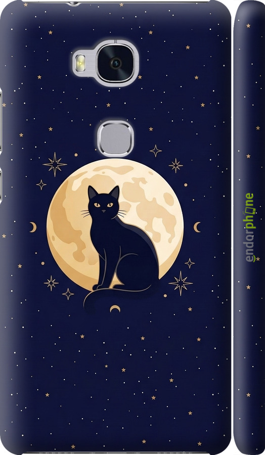 3D пластиковый матовый чехол Cute Cat Celestial/Witchy для Huawei Honor 5X - 6787m-176 изображение 
