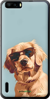 Силіконовий чехол Пес в очках для Huawei Honor 6 Plus - 6381u-179 изображение 