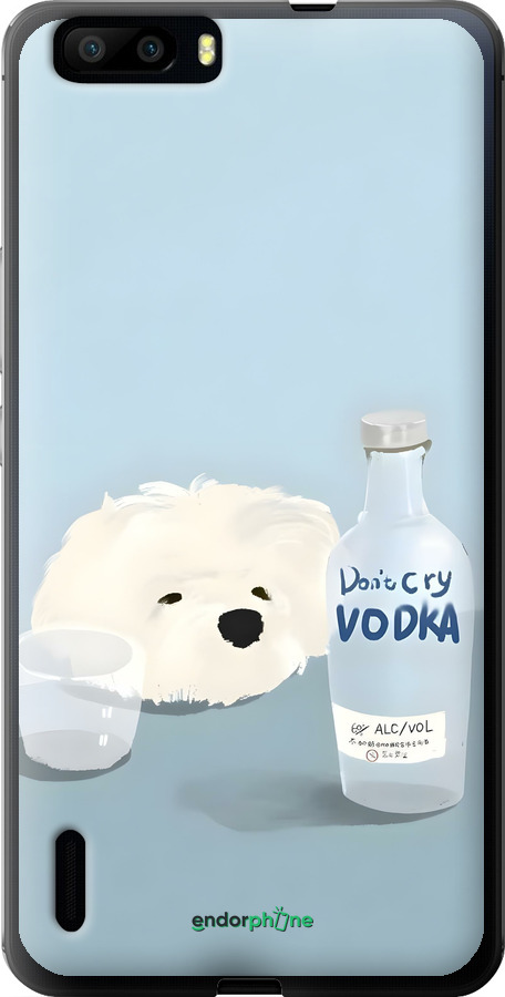 Силиконовый чехол Пес водка для Huawei Honor 6 Plus - 6368u-179 изображение 